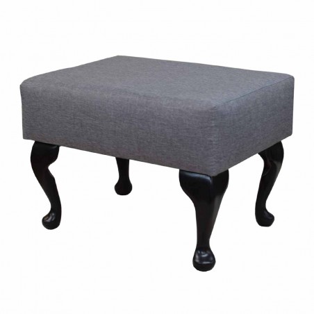 Small Footstool in a Grey Sawana Fabric