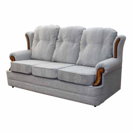 3 Seater Verona Sofa in a Maida Vale Broadstripe and Plain Grey Fabric