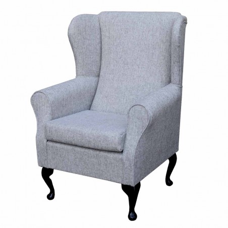 Standard Wingback Fireside Westoe Chair in a Light Grey Atlanta Fabric