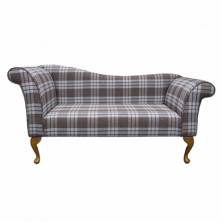 Designer Chaise Sofa in a Kintyre Chestnut Tartan Fabric