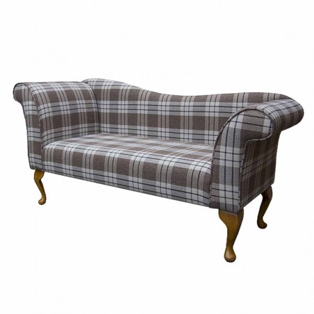 Designer Chaise Sofa in a Kintyre Chestnut Tartan Fabric