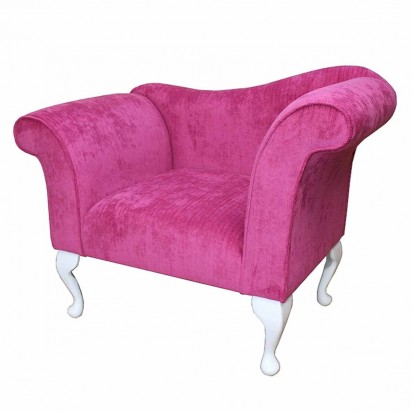 Designer Chaise Chair in an Azzurro Rich Pink Fabric