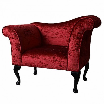 Designer Chaise Chair in a Bling Postbox Red Crushed...