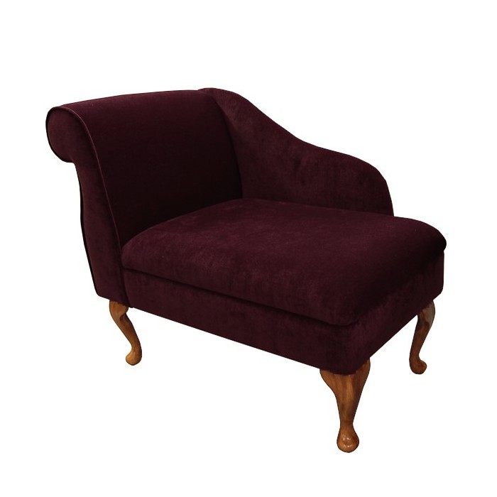 36" Compact Chaise in a Pimlico Damson Fabric - SR16018