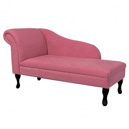 56" Medium Chaise Longue in a Plush Flamingo Pink...