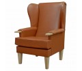 Kensington Orthopaedic Armchair in a Saddle Faux Leather Vinyl  - Hospitality & Care Edition