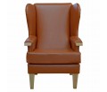 Kensington Orthopaedic Armchair in a Saddle Faux Leather Vinyl  - Hospitality & Care Edition