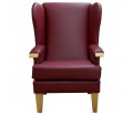 Kensington Orthopaedic Armchair in a Red Apple Faux Leather Vinyl  - Hospitality & Care Edition