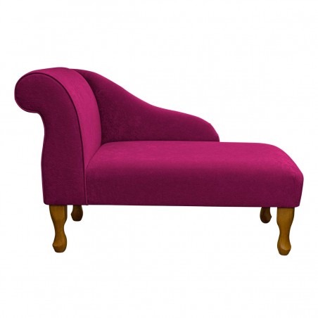 41" Mini Chaise Longue in a Plush Fuchsia Pink Fabric