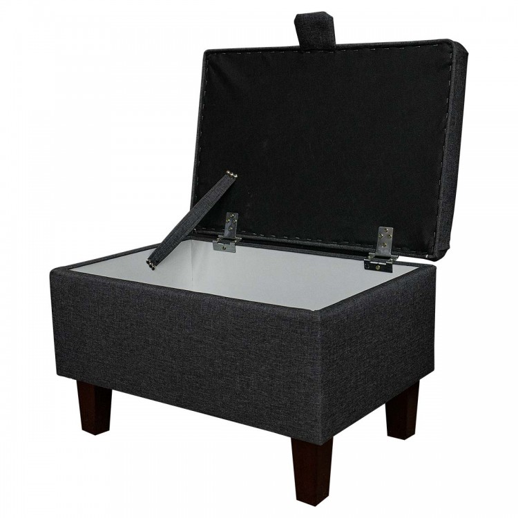 dark grey footstool with storage dark grey footstool with storage