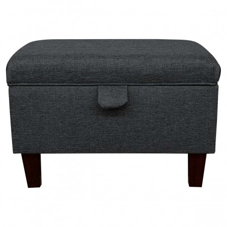 dark grey storage ottoman
