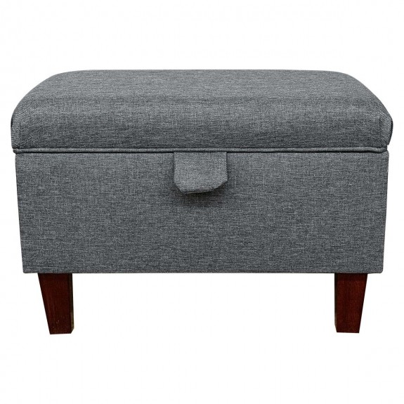Storage Stool, Ottoman, Pouffe in a Light Grey Sawana Fabric