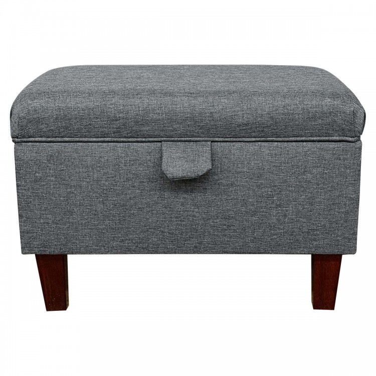 Light grey footstool ottoman