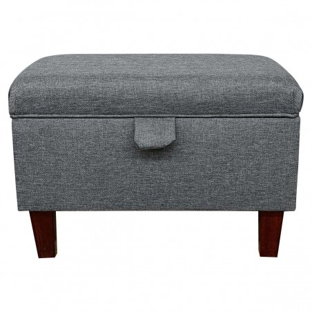 Light grey footstool ottoman