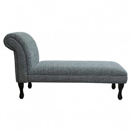 52" Classic Armless Chaise Longue in a Kilburn Plain Flint Fabric