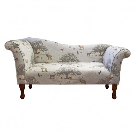 Designer Chaise Sofa in a Tatton Cotton Fabric