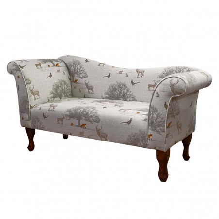 Designer Chaise Sofa in a Tatton Cotton Fabric