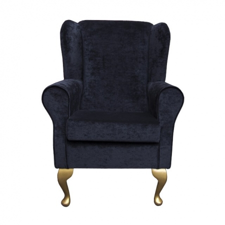 Westoe Chair in a Plain Black Pastiche Fabric - 18074