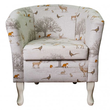 Designer Tub Chair in a Tatton Cotton Fabric