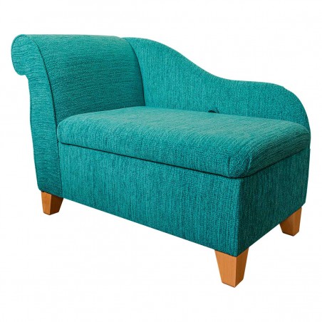 turquoise boucle chaise longue sofa