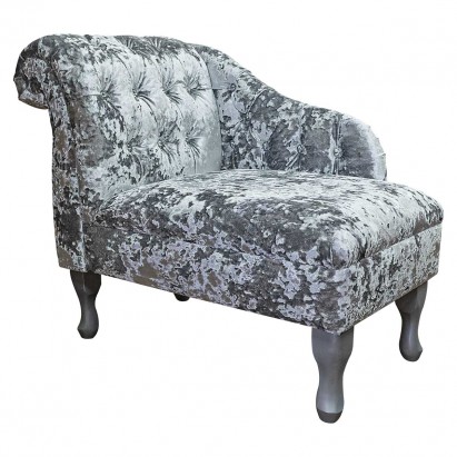36" Compact Diamante Buttoned Chaise Longue in a...