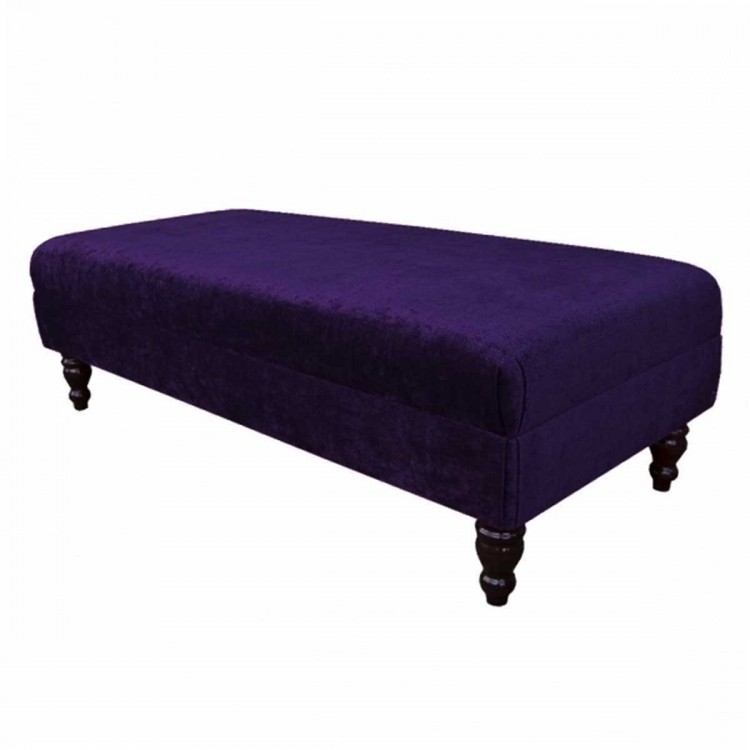 large purple footstool