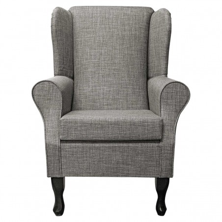 Standard Wingback Fireside Westoe Chair in a Lena Plain Marl Slate Fabric