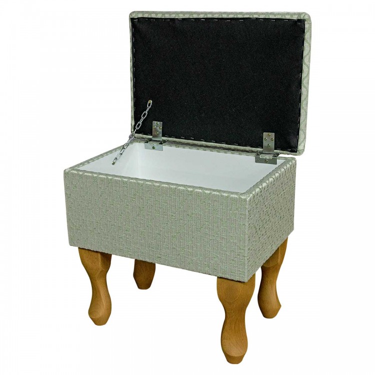 green dressing table stool with storage