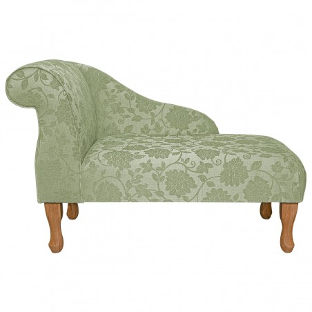 41" Mini Chaise Longue in a Woburn Floral Green Fabric