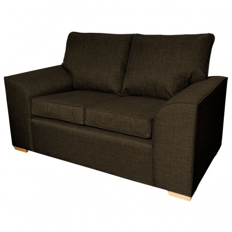 Dallas Two Seater Sofa in a Lena Plain Marl Brown Fabric