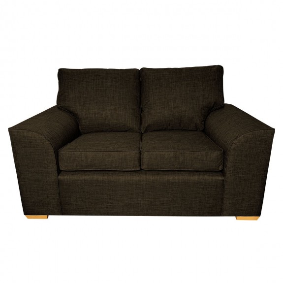 Dallas Two Seater Sofa in a Lena Plain Marl Brown Fabric