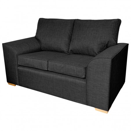 Dallas Two Seater Sofa in a Lena Plain Marl Charcoal Fabric