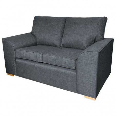 Dallas Two Seater Sofa in a Lena Plain Marl Grey Fabric