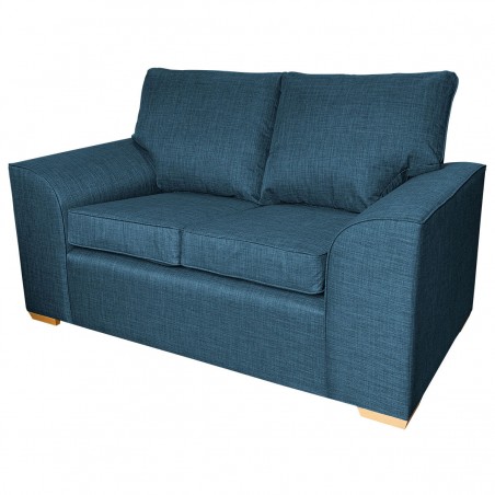 Dallas Two Seater Sofa in a Lena Plain Marl Petrol Fabric