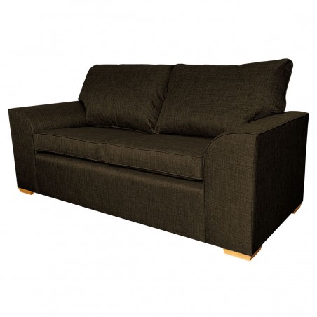 Dallas Three Seater Sofa in a Lena Plain Marl Brown Fabric