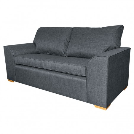 Dallas Three Seater Sofa in a Lena Plain Marl Grey Fabric