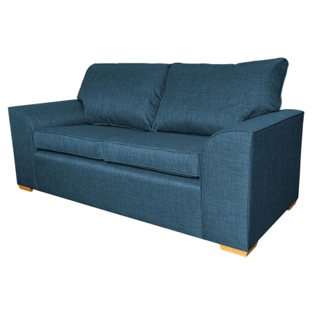 Dallas Three Seater Sofa in a Lena Plain Marl Petrol Fabric