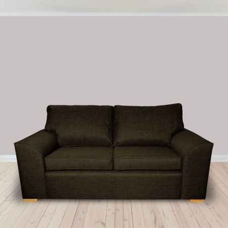 Dallas Three Seater Sofa in a Lena Plain Marl Brown Fabric