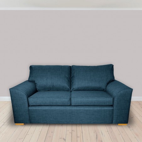 Dallas Three Seater Sofa in a Lena Plain Marl Petrol Fabric