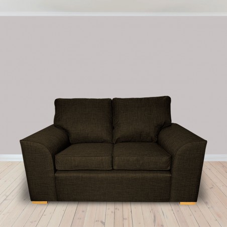 Dallas Two Seater Sofa in a Lena Plain Marl Brown Fabric