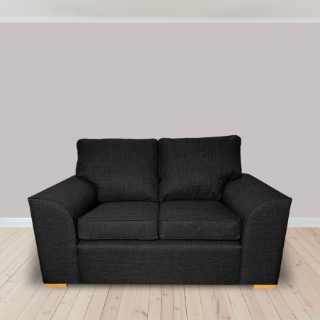 Dallas Two Seater Sofa in a Lena Plain Marl Charcoal Fabric