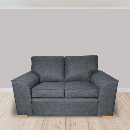 Dallas Two Seater Sofa in a Lena Plain Marl Grey Fabric