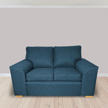 Dallas Two Seater Sofa in a Lena Plain Marl Petrol Fabric