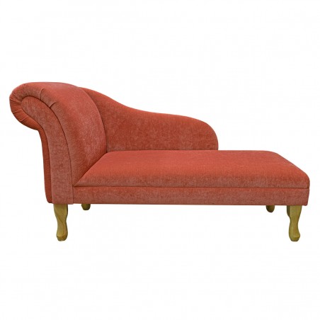 52" Medium Chaise Longue in a Pimlico Crush Copper Fabric