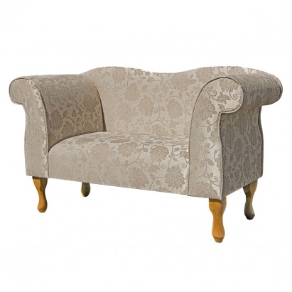Small Chaise Sofa in a Woburn Floral Beige Fabric