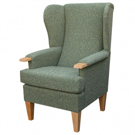 Kensington Orthopaedic Armchair in Green Weave Fabric