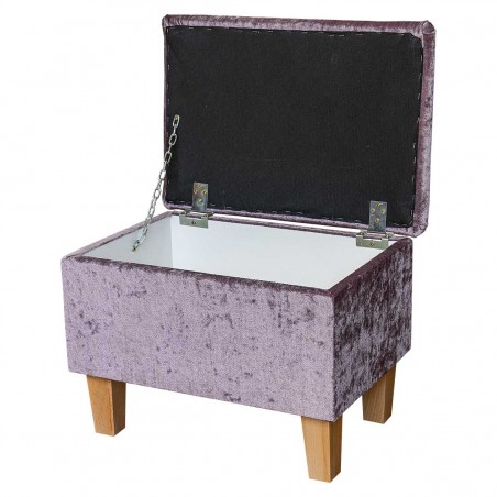 Small Dressing Table Stool in a Pastiche Slub Petal Fabric