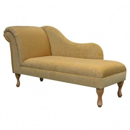 60" Large Chaise Longue in a Pimlico Crush Corn Fabric