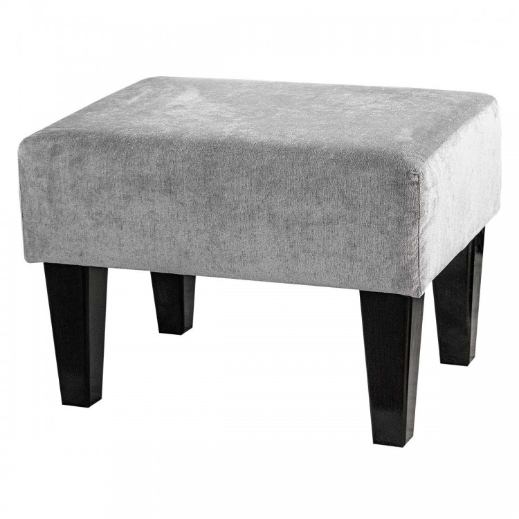Small soft velvet grey Footstool Small soft velvet grey Footstool