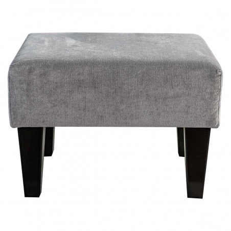 soft velvet grey small Footstool